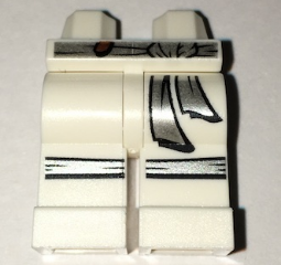 Part 970c00pb0589 - Hips and Legs with Silver Sash and Knee Straps Pattern - De BrickPlaats