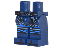Part 970c00pb0630 - Hips and Legs with Black Sash, Armor, Blue Knee Straps and Black Zoris Pattern - De BrickPlaats