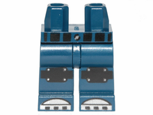 Part 970c00pb0903 - Hips and Legs with Black Knee Pads with Belts and Silver Toe Plates Pattern - De BrickPlaats