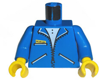 Part 973pb0100c01 - Torso Zipper Jacket and 3 Pockets Pattern / Blue Arms / Yellow Hands - De BrickPlaats