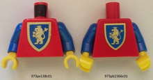 Part 973pb2366c01 - Torso Castle Crusaders Gold Lion Shield Pattern (Reissue) / Blue Arms / Yellow Hands - De BrickPlaats