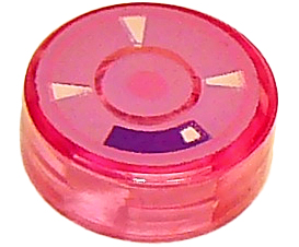 Part 98138pb019 - Tile, Round 1 x 1 with Circles and Triangles Pattern - De BrickPlaats