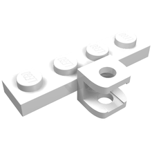 Part 98263 - Plate, Modified 1 x 4 with Tow Ball Socket, Flattened with Holes - De BrickPlaats