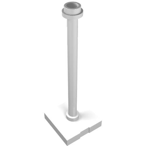 Part 98549 - Support 2 x 2 x 5 Bar on Tile Base with Hollow Stud and Stop Ring - De BrickPlaats