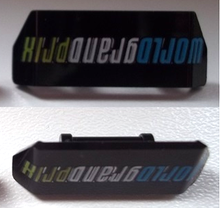 Part 98834pb01b - Vehicle, Spoiler with Bar Handle with 'WORLD GRAND PRIX' Upside Down Pattern - De BrickPlaats