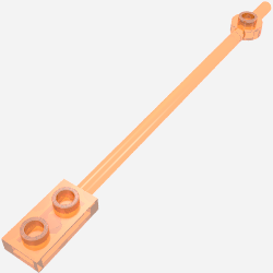 Part 99784 - Bar 12L with 1 x 2 Plate End Hollow Studs and 1 x 1 Round Plate End - De BrickPlaats