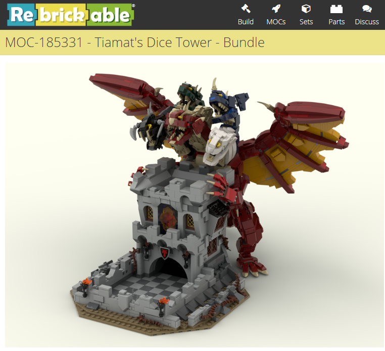 Lego MOC - 185331 Tiamat's Dice Tower - Bundle - De BrickPlaats