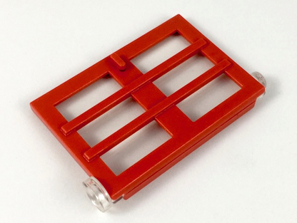 Part bb1389c01 - Door 1 x 4 x 5 Right with 6 Panes with Fixed Trans-Clear Glass - De BrickPlaats