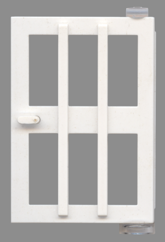Part bb1389c01 - Door 1 x 4 x 5 Right with 6 Panes with Fixed Trans-Clear Glass - De BrickPlaats