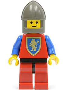 Minifig cas119 - Crusader Lion - Red Legs with Black Hips, Dark Gray Chin-Guard - De BrickPlaats