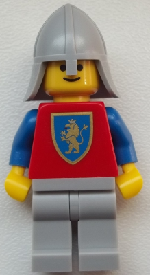 Minifig cas542 - Crusader Lion - Light Bluish Gray Legs, Light Bluish Gray Neck-Protector (Reissue) - De BrickPlaats