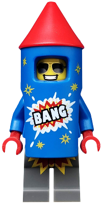 Minifig col316 - Firework Guy, Series 18 (Minifigure Only without Stand and Accessories) - De BrickPlaats