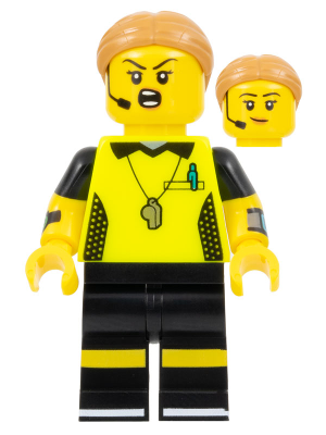 Minifig col411 - Fußballschiedsrichter, Serie 24 (Nur Minifigur, ohne Ständer und Zubehör)