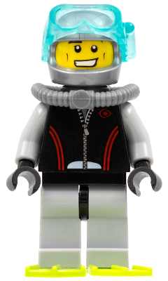 Minifig cty0257 - Diver - Wide Grin - De BrickPlaats
