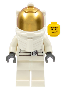 Minifig cty0384 - Astronaut, White Legs, Underwater Helmet, Visor - De BrickPlaats
