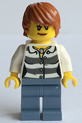 Minifig cty0514 - Swamp Police - Crook Female with Dark Orange Hair - De BrickPlaats
