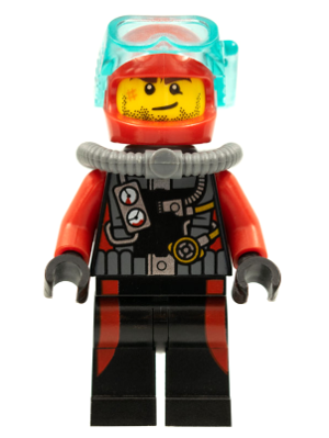Minifig cty0599 - Scuba Diver, Male without Flippers - De BrickPlaats