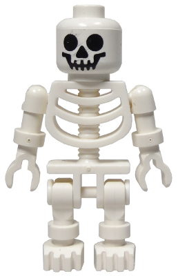 Minifigur gen001 - Skelett - Standardschädel, schlaffe Arme