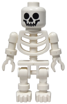Minifigur gen001 - Skelett - Standardschädel, schlaffe Arme