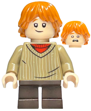 Minifig hp142 - Ron Weasley - Dark Tan Sweater - De BrickPlaats