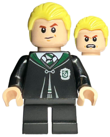 Minifig hp254 - Draco Malfoy - Black Torso Slytherin Robe, Black Short Legs - De BrickPlaats