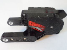 Part motor8pb04 - Pullback Motor 10 x 5 x 4 Motorcycle (Motor 8) with Gray and Red Pattern on Both Sides (Stickers) - Set 8354 - De BrickPlaats