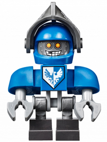 Minifig nex011 - Clay Bot - Blue Shoulders, Flat Silver Visor - De BrickPlaats