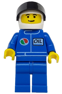 Minifig oct022 - Octan - Blue Oil, Blue Legs, White Helmet, Black Visor - De BrickPlaats