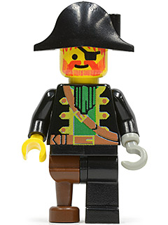 Minifigur pi002 – Kapitän Rotbart – Einfacher Piratenhut