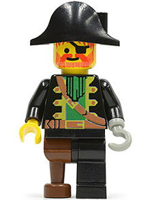 Minifigur pi002 – Kapitän Rotbart – Einfacher Piratenhut