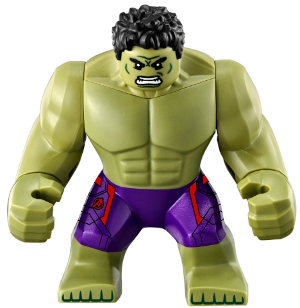 Minifig sh0173 - Hulk - Giant, Dark Purple Pants with Avengers Logo - De BrickPlaats