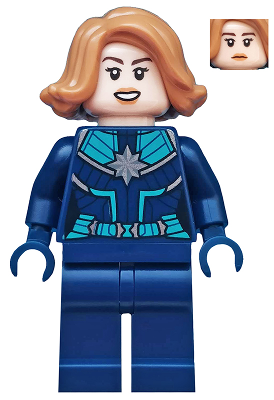 Minifig sh0605 - Captain Marvel (Carol Danvers) - 'Vers' Kree Starforce Uniform - De BrickPlaats