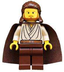 Minifig sw0027 - Qui-Gon Jinn (Yellow Head) - De BrickPlaats