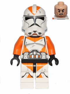 Minifig sw0522 - Clone Trooper, 212th Attack Battalion (Phase 2) - Orange Arms, Dirt Stains, Scowl - De BrickPlaats