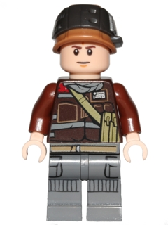Minifig sw0805 - Rebel Trooper - Light Nougat Head, Helmet with Pearl Dark Gray Band (Private Calfor) - De BrickPlaats