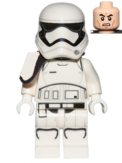 Minifig sw0872 - First Order Stormtrooper Squad Leader (Rounded Mouth Pattern) - De BrickPlaats