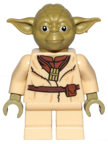 Minifig sw0906 - Yoda - Olive Green, Belt - De BrickPlaats