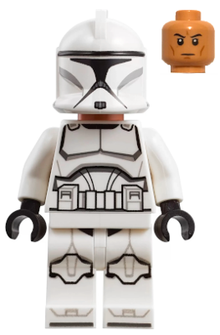 Minifig sw1189 - Clone Trooper (Phase 1) - Nougat Head, Printed Legs and Boots - De BrickPlaats