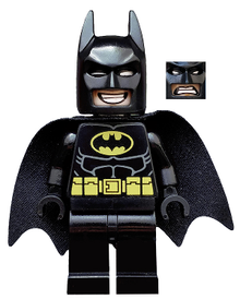 Minifig tlm090 - Batman - Dual Sided Head Grin and Angry Face (Type 2 Cowl) - De BrickPlaats