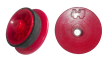 Part wheel2ac01 - Train Wheel Spoked for Motor with Black Train Rim for 4.5V & 12V Locomotive Wheels (wheel2a / trainrim) - De BrickPlaats