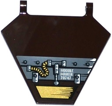Part x1435pb013R - Flag 5 x 6 Hexagonal with Wooden Boards, Hinge and 'NOODLE MAKER 70747' Pattern Model Right Side (Sticker) - Set 70747 - De BrickPlaats